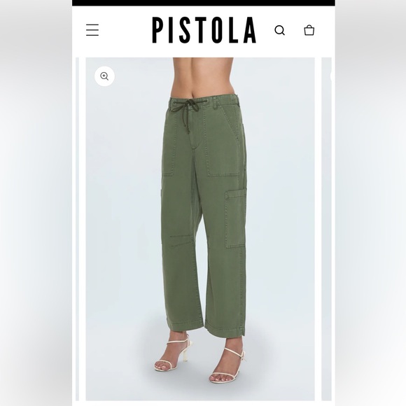 Pistola Sabrina Curved Utility Pants in Meadow - Picture 4 of 8